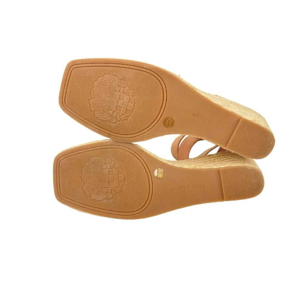 *Vince Camuto Meehan Espadrille Wedge Heel Sandals Womens 9 Blush Pink Festival